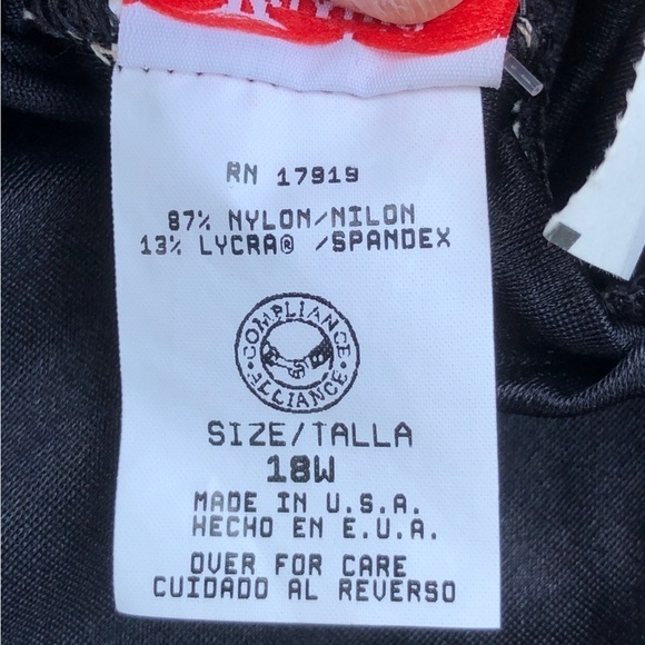 NWT MAXINE OF HOLLYWOOD Black Purple Blue Gold Wrap One Piece Swimsuit Size 18W - Picture 8 of 9